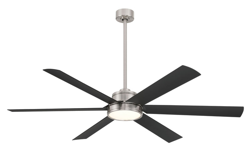 Minka-Aire F897L-BNW/CL 65"Ceiling Fan, Brushed Nickel Wet With Coal Blades