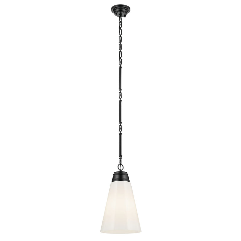 Kichler 52661BK One Light Pendant, Black