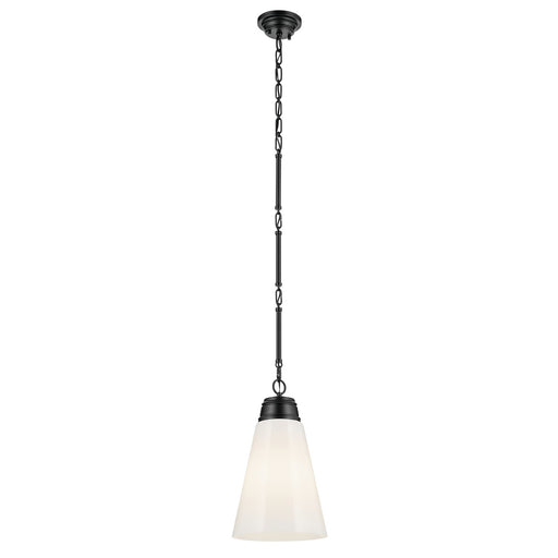 Kichler 52661BK One Light Pendant, Black