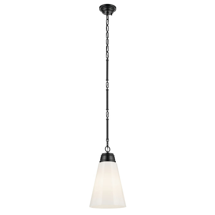 Kichler 52661BK One Light Pendant, Black