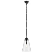 Kichler 52661BKCLR One Light Pendant, Black