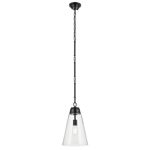Kichler 52661BKCLR One Light Pendant, Black