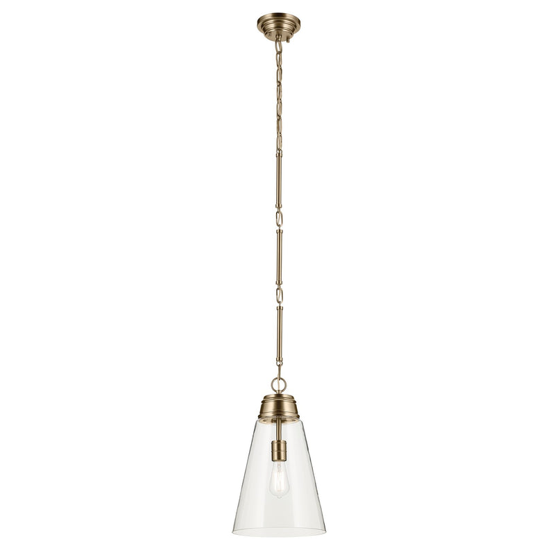 Kichler 52661CPZCLR One Light Pendant, Champagne Bronze