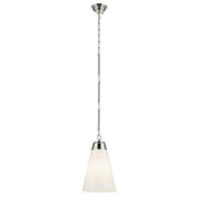 Kichler 52661PN One Light Pendant, Polished Nickel