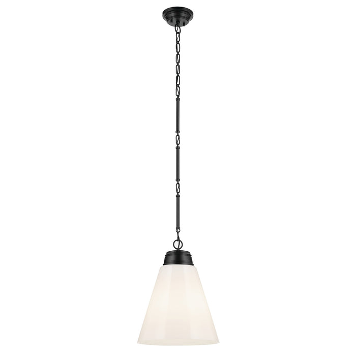 Kichler 52662BK One Light Pendant, Black