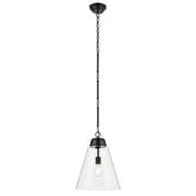 Kichler 52662BKCLR One Light Pendant, Black