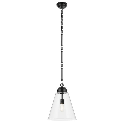 Kichler 52662BKCLR One Light Pendant, Black