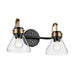 Kichler 55154BKCLR Two Light Bath, Black