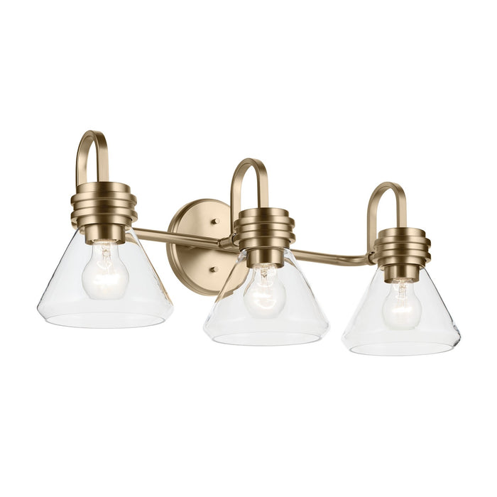 Kichler 55155CPZCLR Three Light Bath, Champagne Bronze
