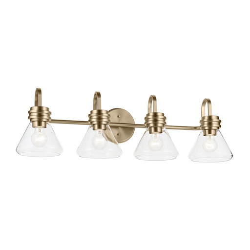Kichler 55156CPZCLR Four Light Bath, Champagne Bronze