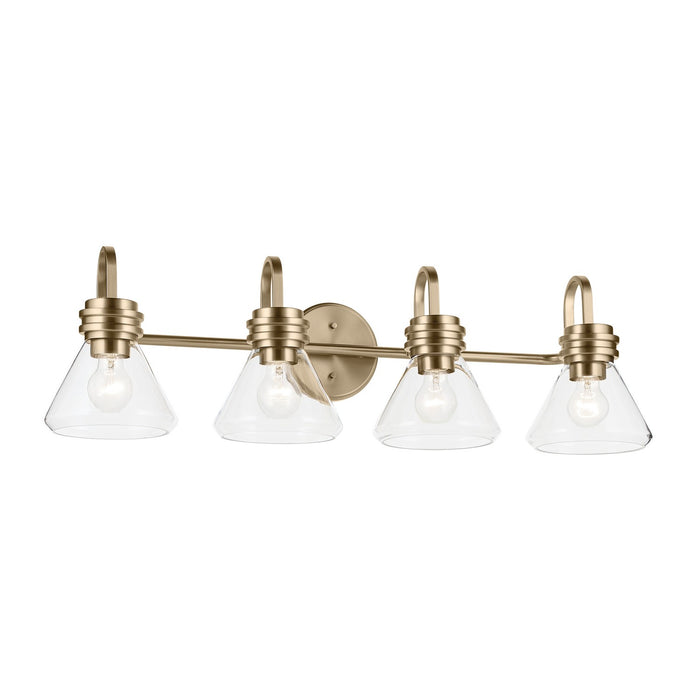 Kichler 55156CPZCLR Four Light Bath, Champagne Bronze