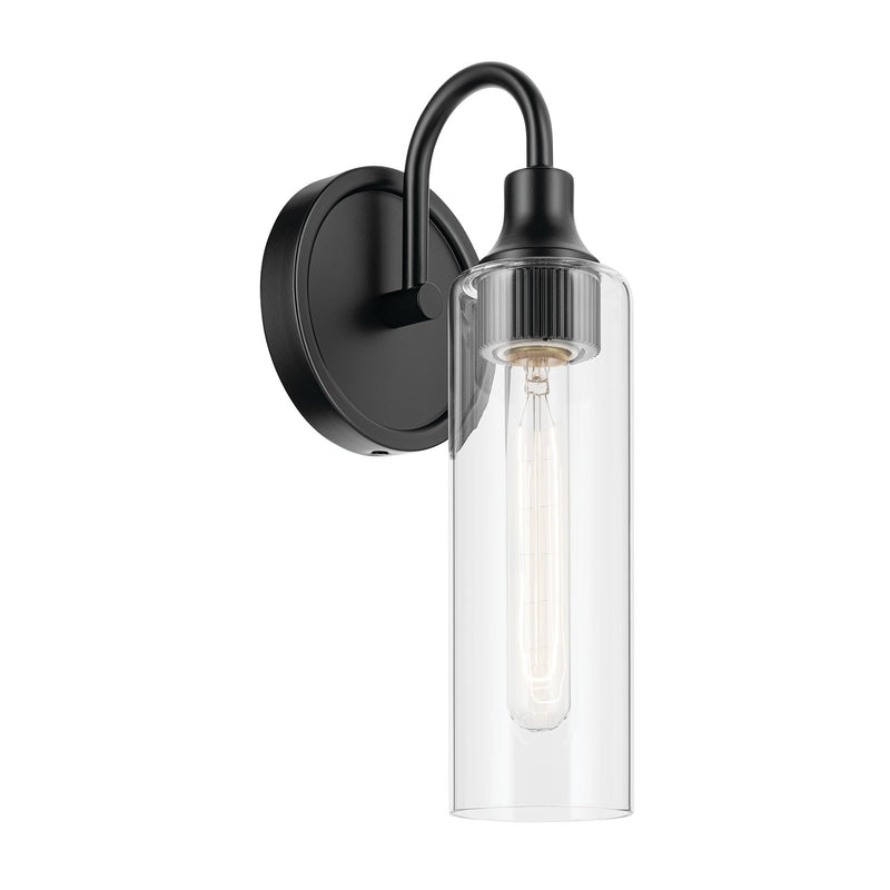 Kichler 55209BK One Light Wall Sconce, Black