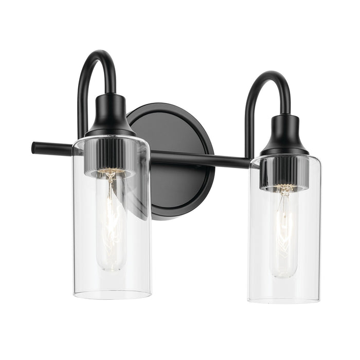 Kichler 55210BK Two Light Bath, Black