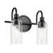 Kichler 55210BK Two Light Bath, Black