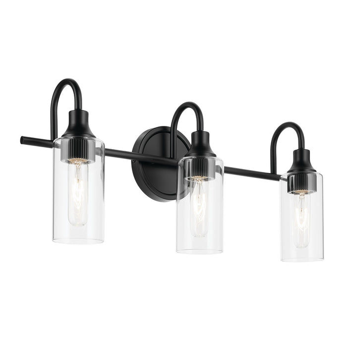 Kichler 55211BK Three Light Bath, Black