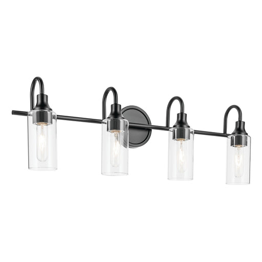 Kichler 55212BK Four Light Bath, Black