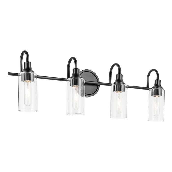 Kichler 55212BK Four Light Bath, Black