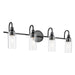 Kichler 55212BK Four Light Bath, Black