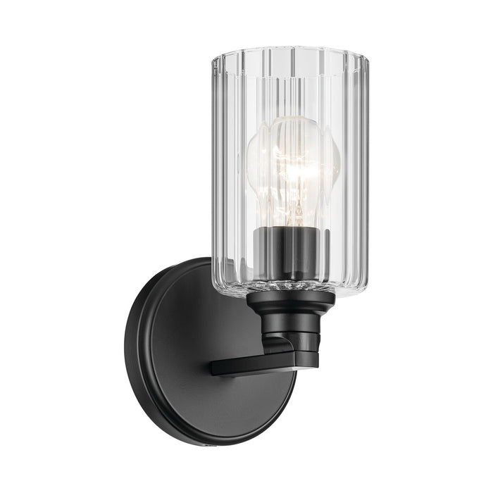 Kichler 55224BKFLU One Light Wall Sconce, Black