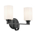 Kichler 55225BK Two Light Bath, Black