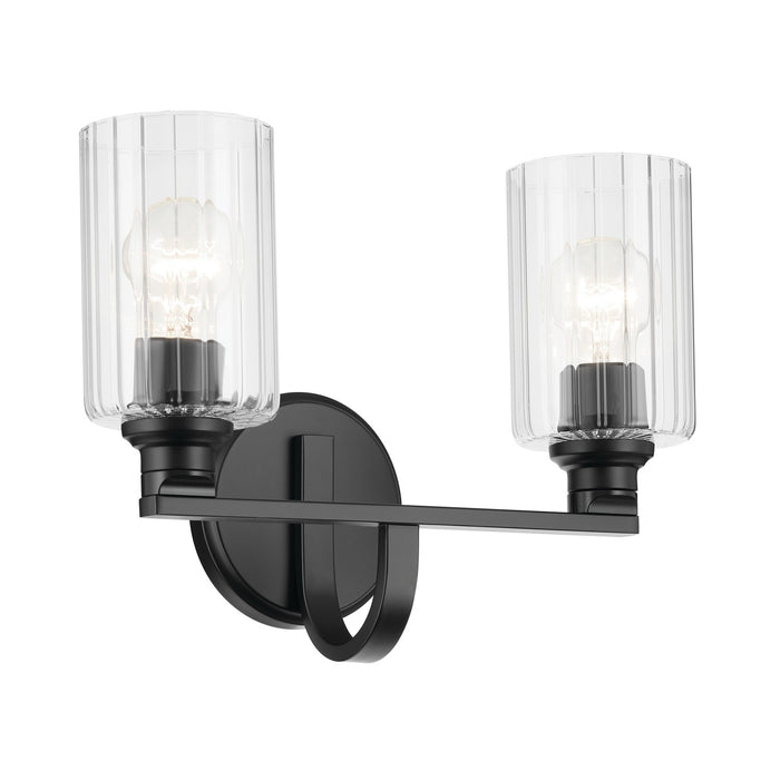 Kichler 55225BKFLU Two Light Bath, Black