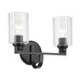 Kichler 55225BKFLU Two Light Bath, Black