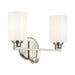 Kichler 55225NI Two Light Bath, Brushed Nickel