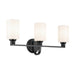 Kichler 55226BK Three Light Bath, Black