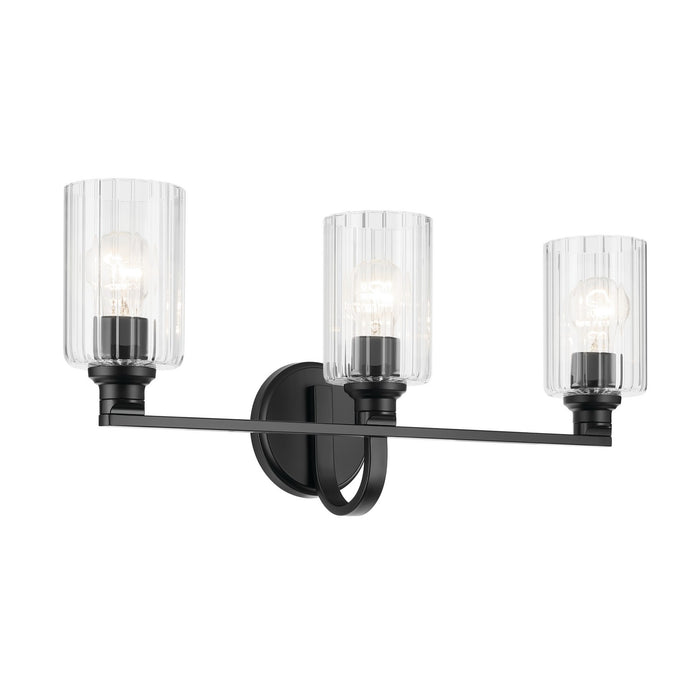 Kichler 55226BKFLU Three Light Bath, Black