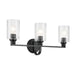 Kichler 55226BKFLU Three Light Bath, Black