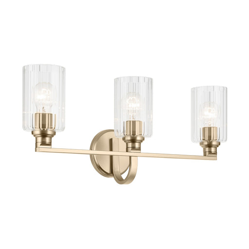 Kichler 55226CPZFLU Three Light Bath, Champagne Bronze