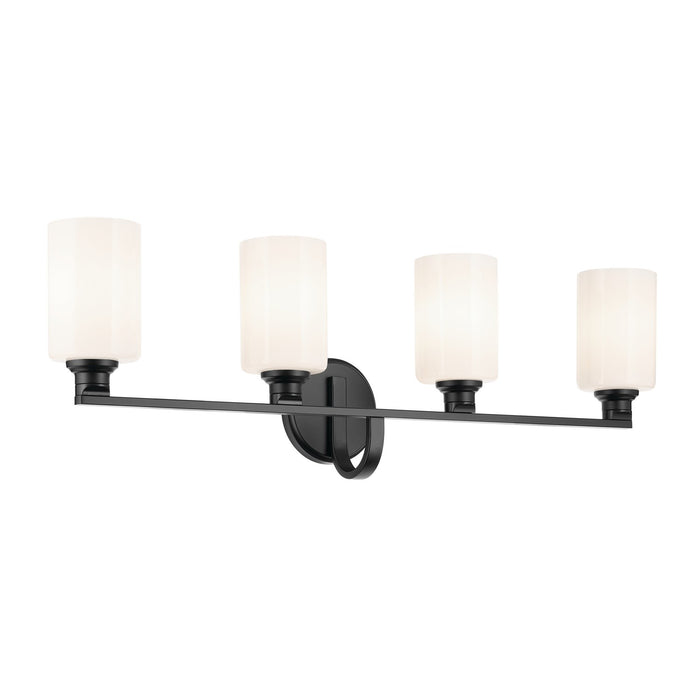 Kichler 55227BK Four Light Bath, Black