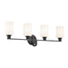 Kichler 55227BK Four Light Bath, Black