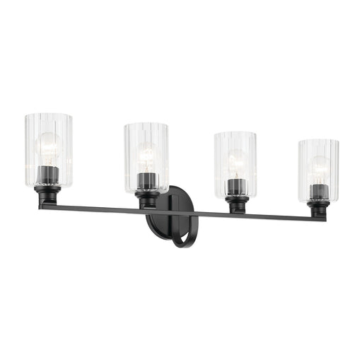 Kichler 55227BKFLU Four Light Bath, Black