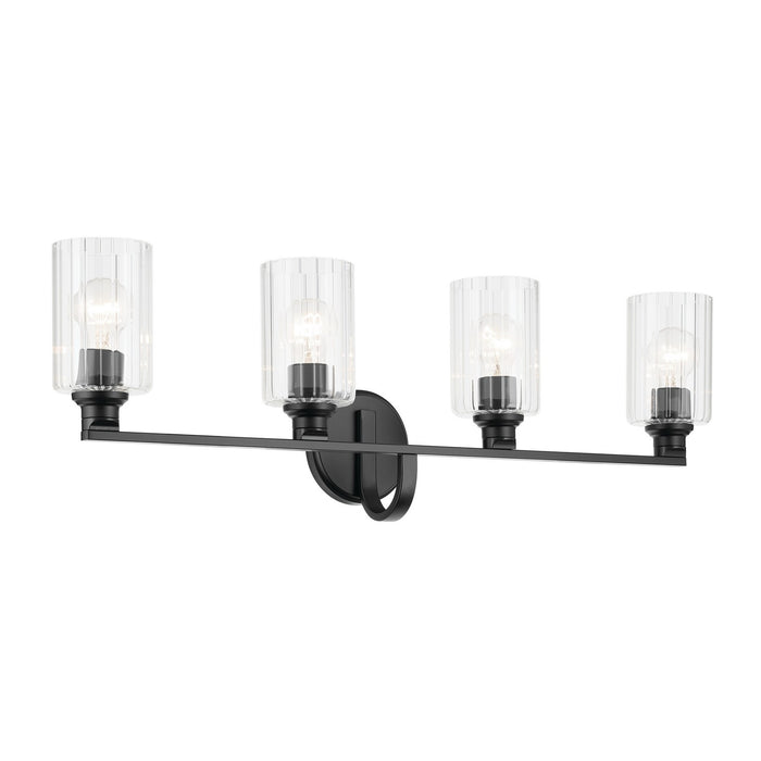 Kichler 55227BKFLU Four Light Bath, Black