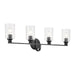 Kichler 55227BKFLU Four Light Bath, Black