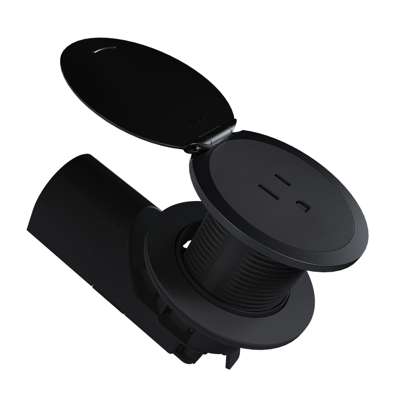 Kitchen Countertop Outlet, UL 498 Sink-Safe Installation with Lid