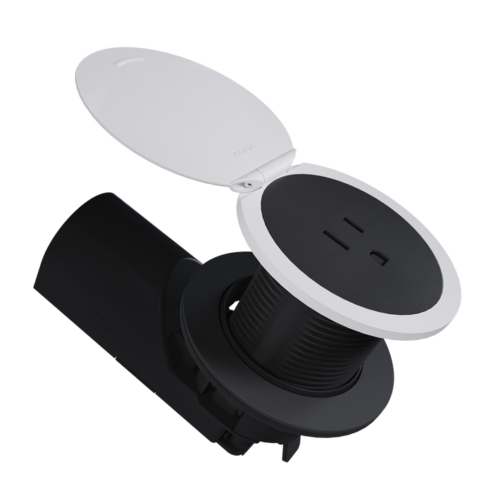 Kitchen Countertop Outlet, UL 498 Sink-Safe Installation with Lid