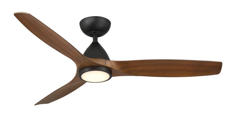 Modern Forms Fans FR-W2202-54L-MB/DK 54"Ceiling Fan, Matte Black/Distressed Koa