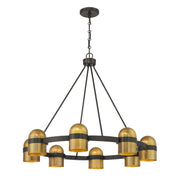Savoy House 1-1152-8-333 Eight Light Chandelier, Mediterranean Bronze/Riviera Brass