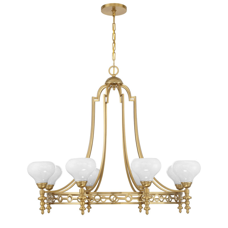 Savoy House 1-1605-8-322 Eight Light Chandelier, Warm Brass