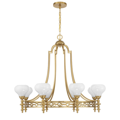 Savoy House 1-1605-8-322 Eight Light Chandelier, Warm Brass