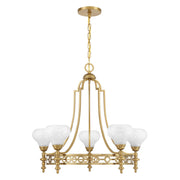 Savoy House 1-1606-5-322 Five Light Chandelier, Warm Brass