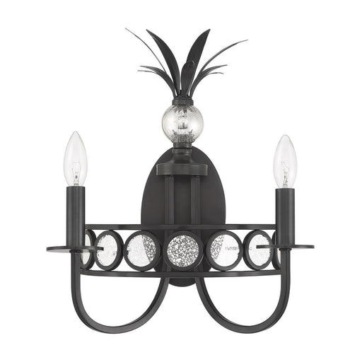 Savoy House 9-1207-2-188 Two Light Wall Sconce, Black Tourmaline