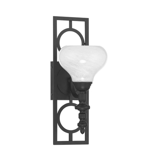 Savoy House 9-1607-1-89 One Light Wall Sconce, Matte Black