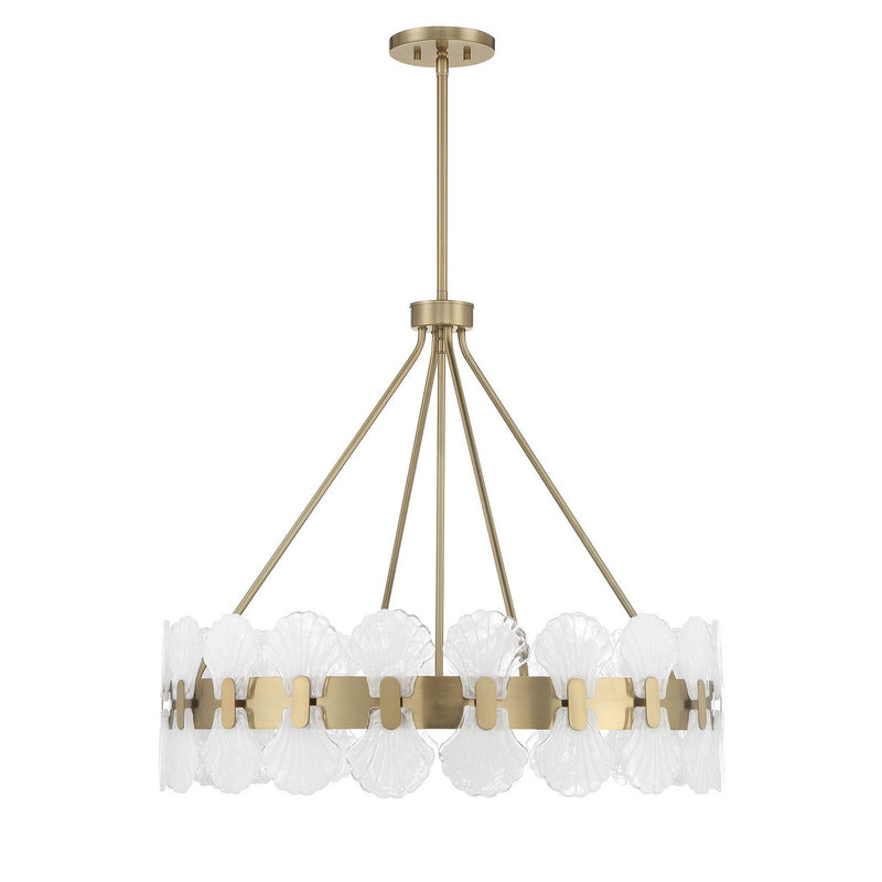 Savoy House 1-3605-6-127 Six Light Chandelier, Noble Brass