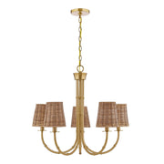 Savoy House 1-3960-5-322 Five Light Chandelier, Warm Brass