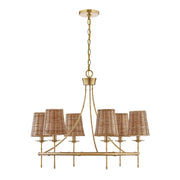 Savoy House 1-3961-6-322 Six Light Chandelier, Warm Brass