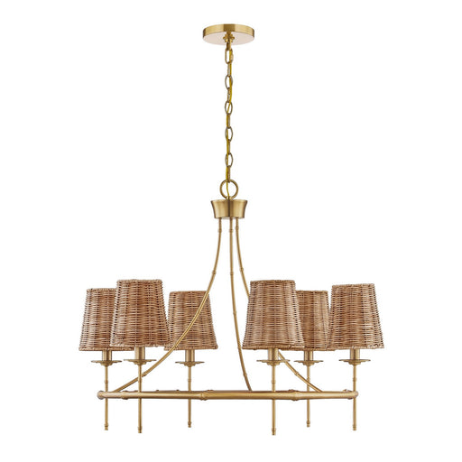 Savoy House 1-3961-6-322 Six Light Chandelier, Warm Brass