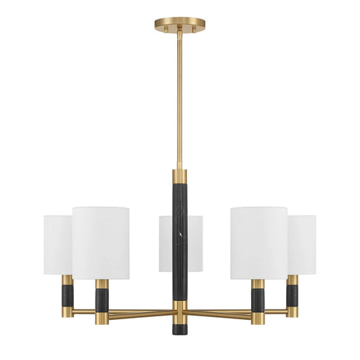 Savoy House 1-4606-5-322 Five Light Chandelier, Warm Brass